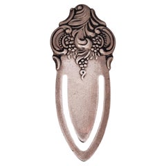 Wallace Sterling Book Mark Vintage Vine Grande Baroque 63mm x 24mm 4,4 Grammi