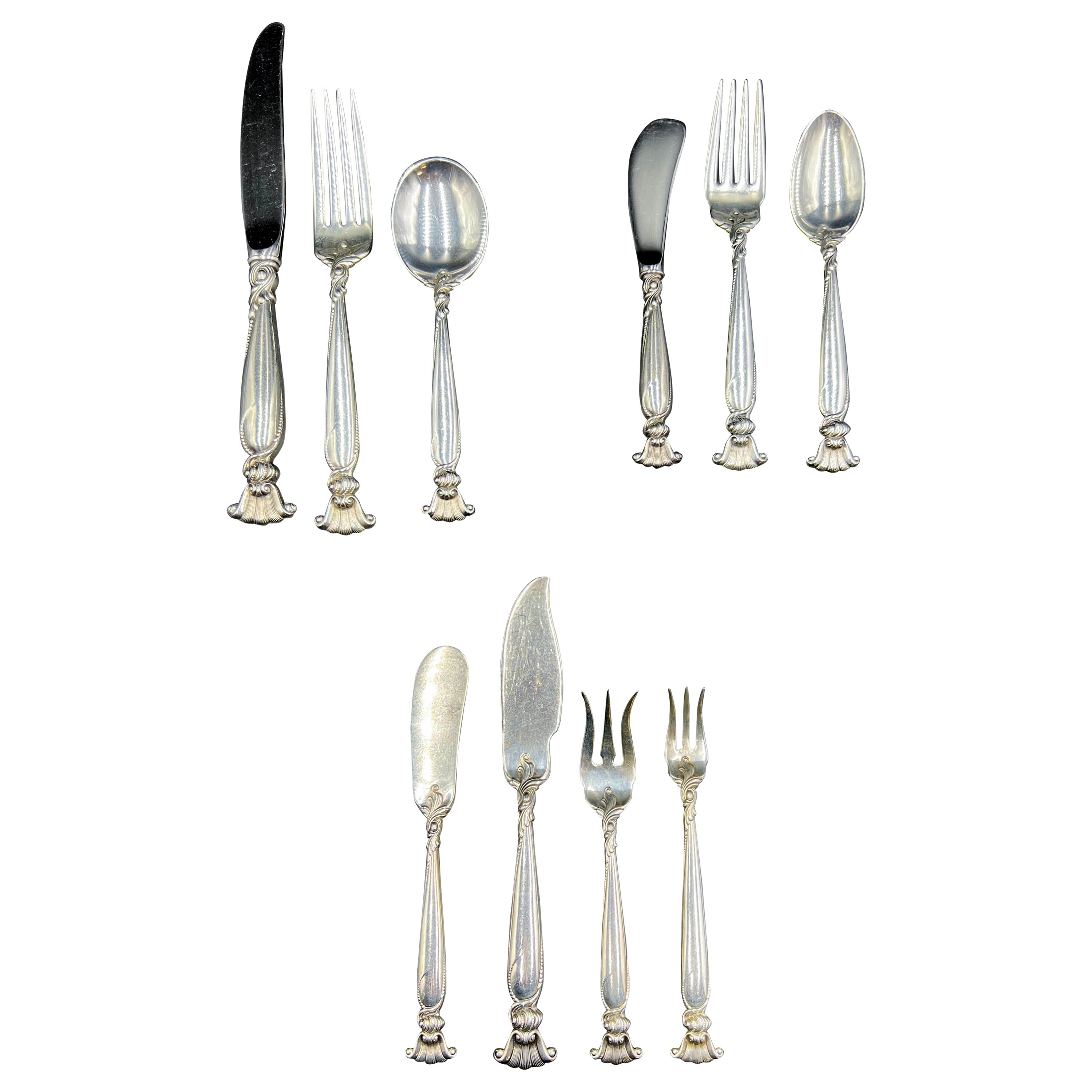 Wallace Sterling Silver Flatware Set, 98 Pieces "Romance of the Sea"