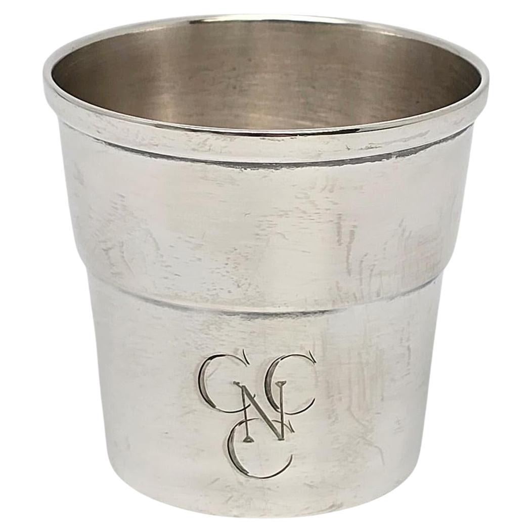 Wallace Sterling Silver Jigger Shot Cup w/Monogram #21302