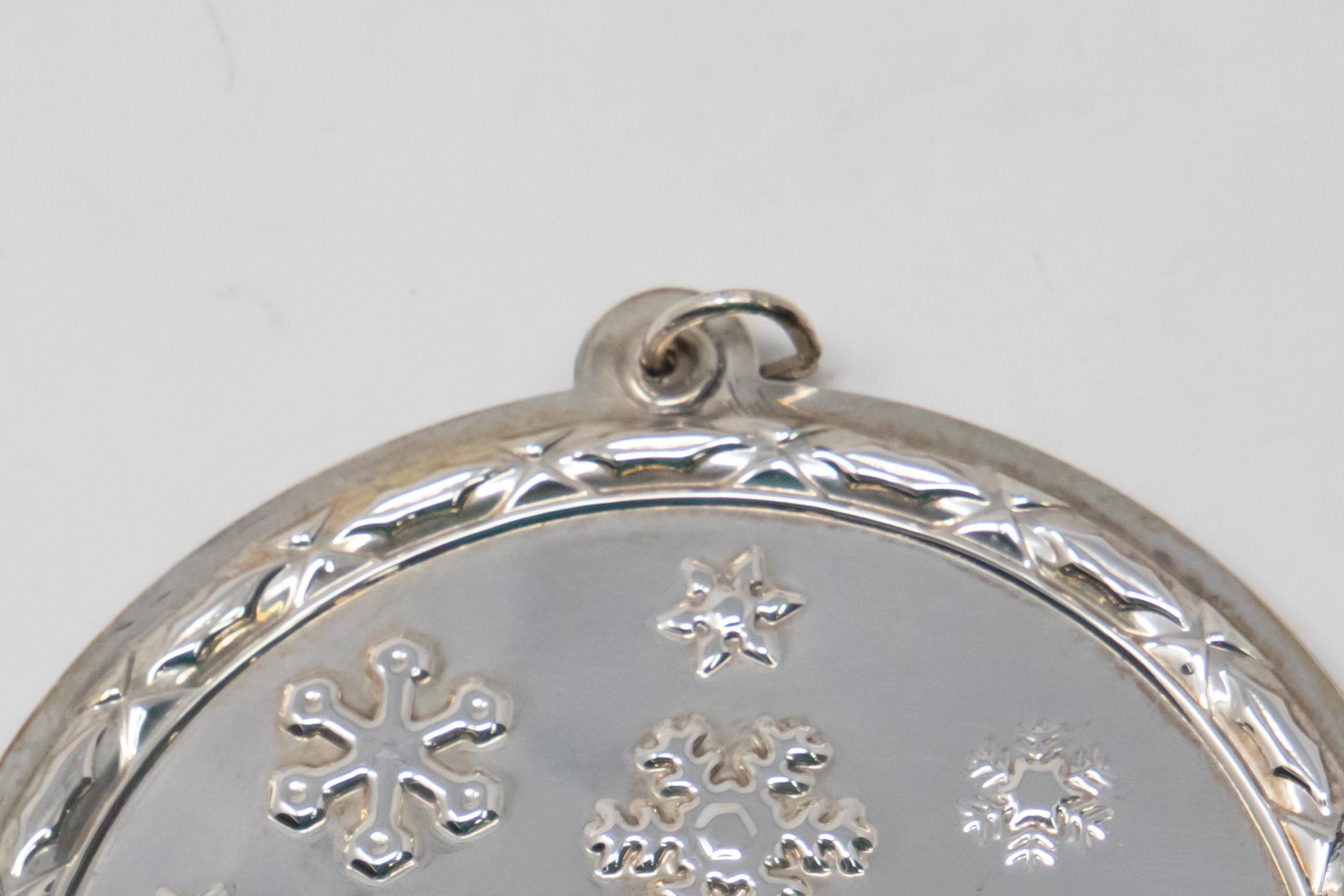 American Wallace Sterling Silver Let it Snow Ornament For Sale