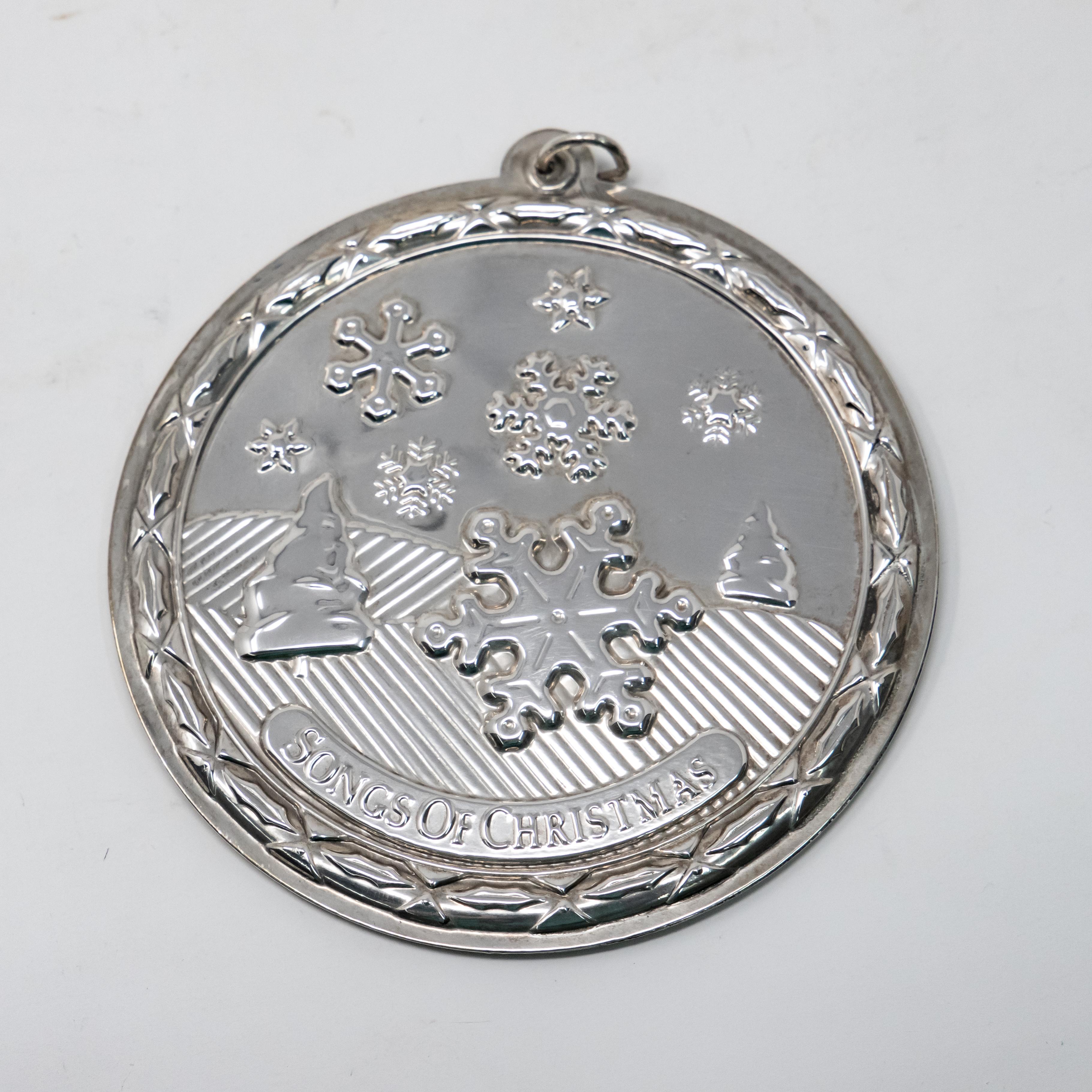 Forged Wallace Sterling Silver Let it Snow Ornament For Sale