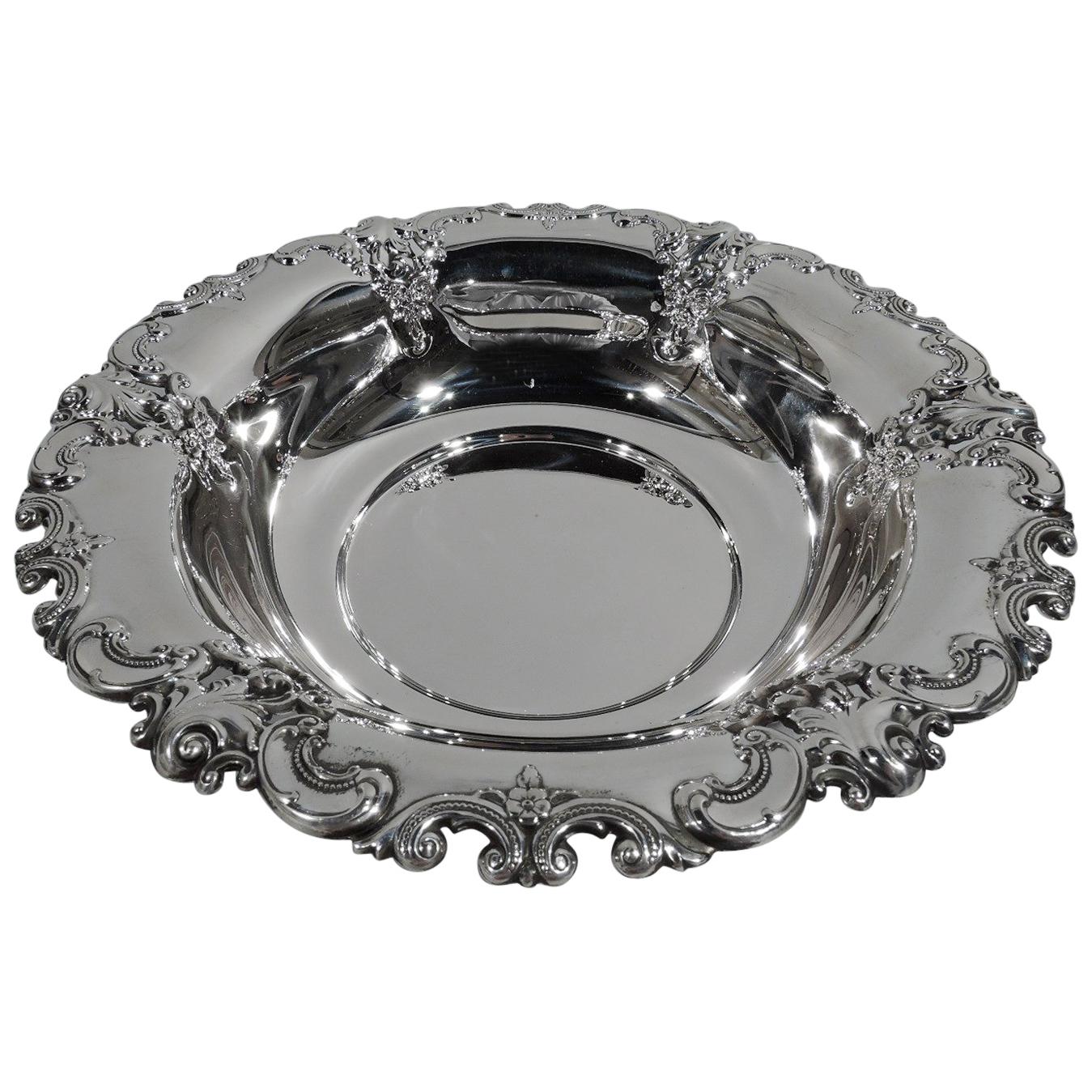 Wallace Sterling Silver Serving Bowl in Classic Grande Baroque Pattern