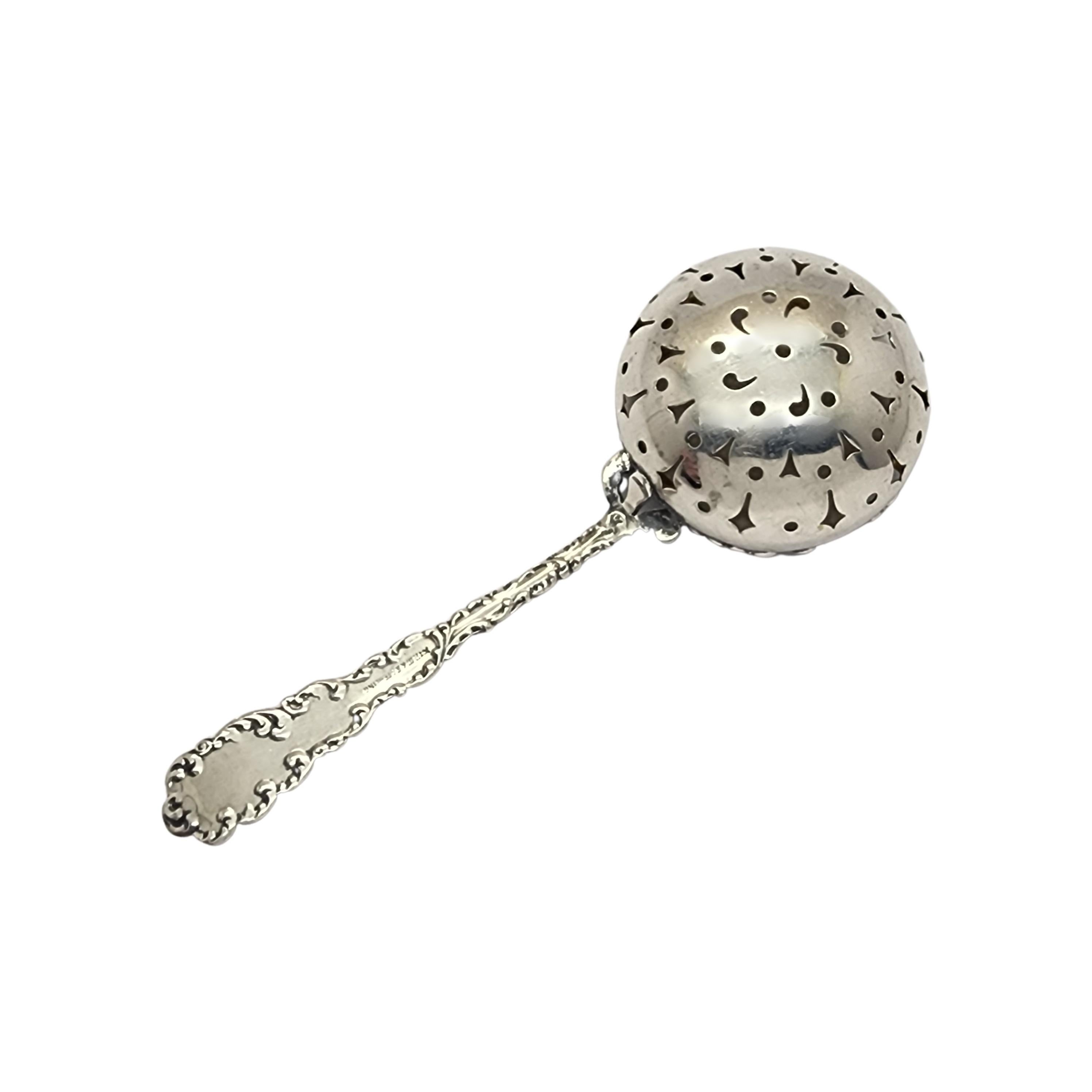 Wallace Sterling Silver Waverly Gold Wash Bowl Tea Strainer with Monogram For Sale 4