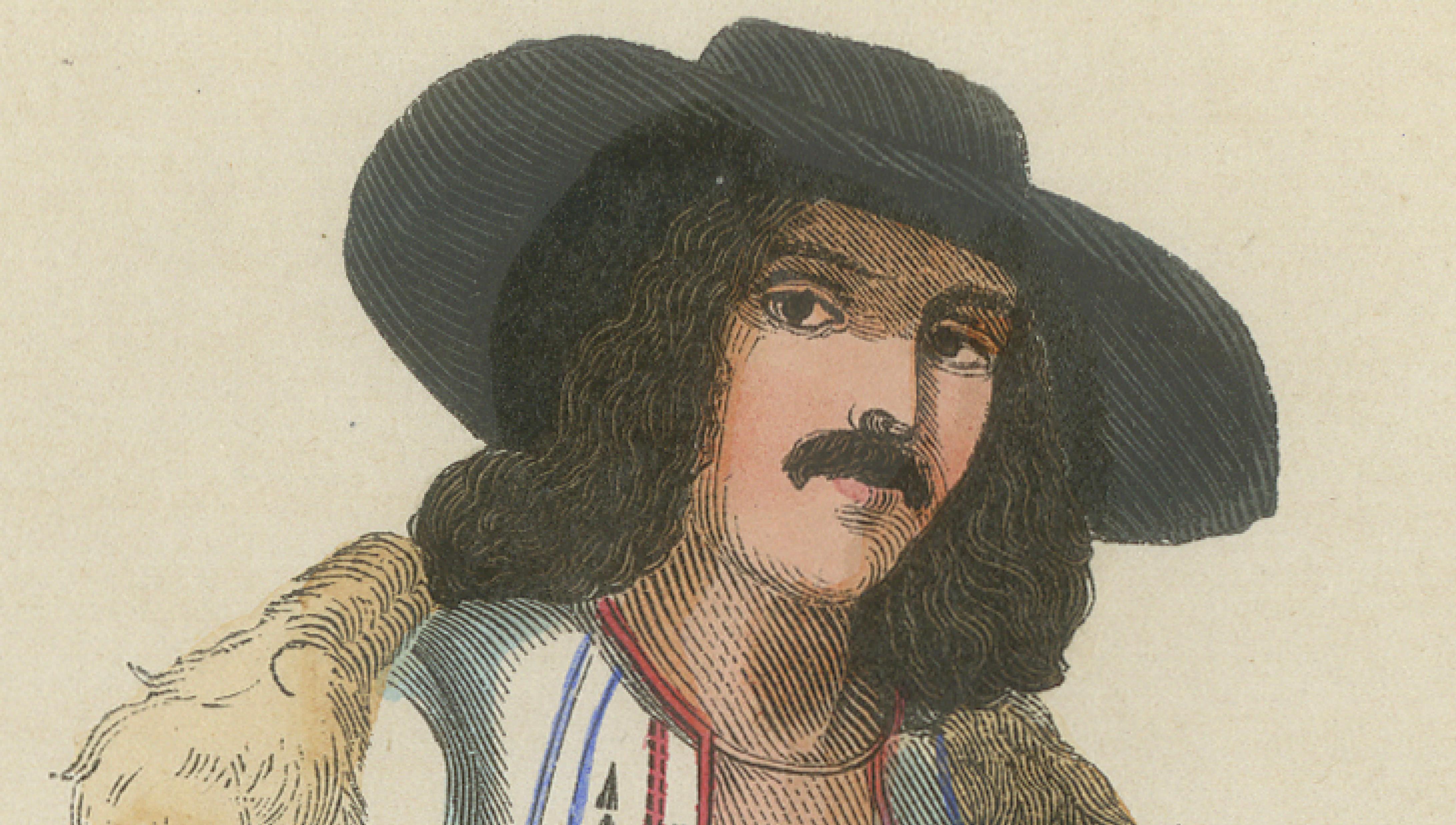 Wallachian Highlander from Romenia - Antique Costume Lithograph, c.1852