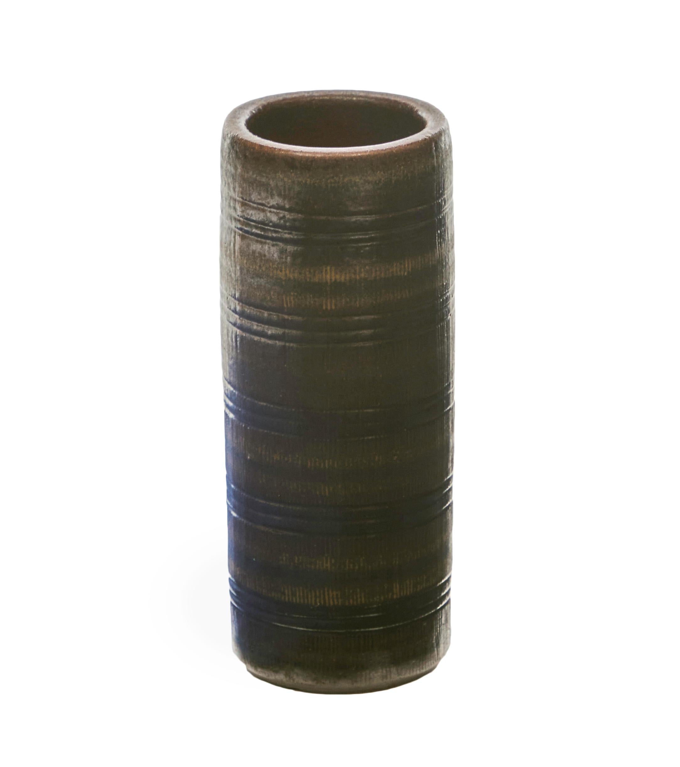 Mid-Century Modern Wallåkra, Mid-Century Stoneware Vase, Sweden, 1960s For Sale