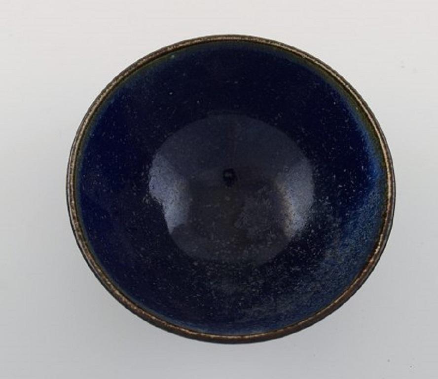 Swedish Wallåkra, Sweden, Bowl in Glazed Ceramics, 1960s For Sale