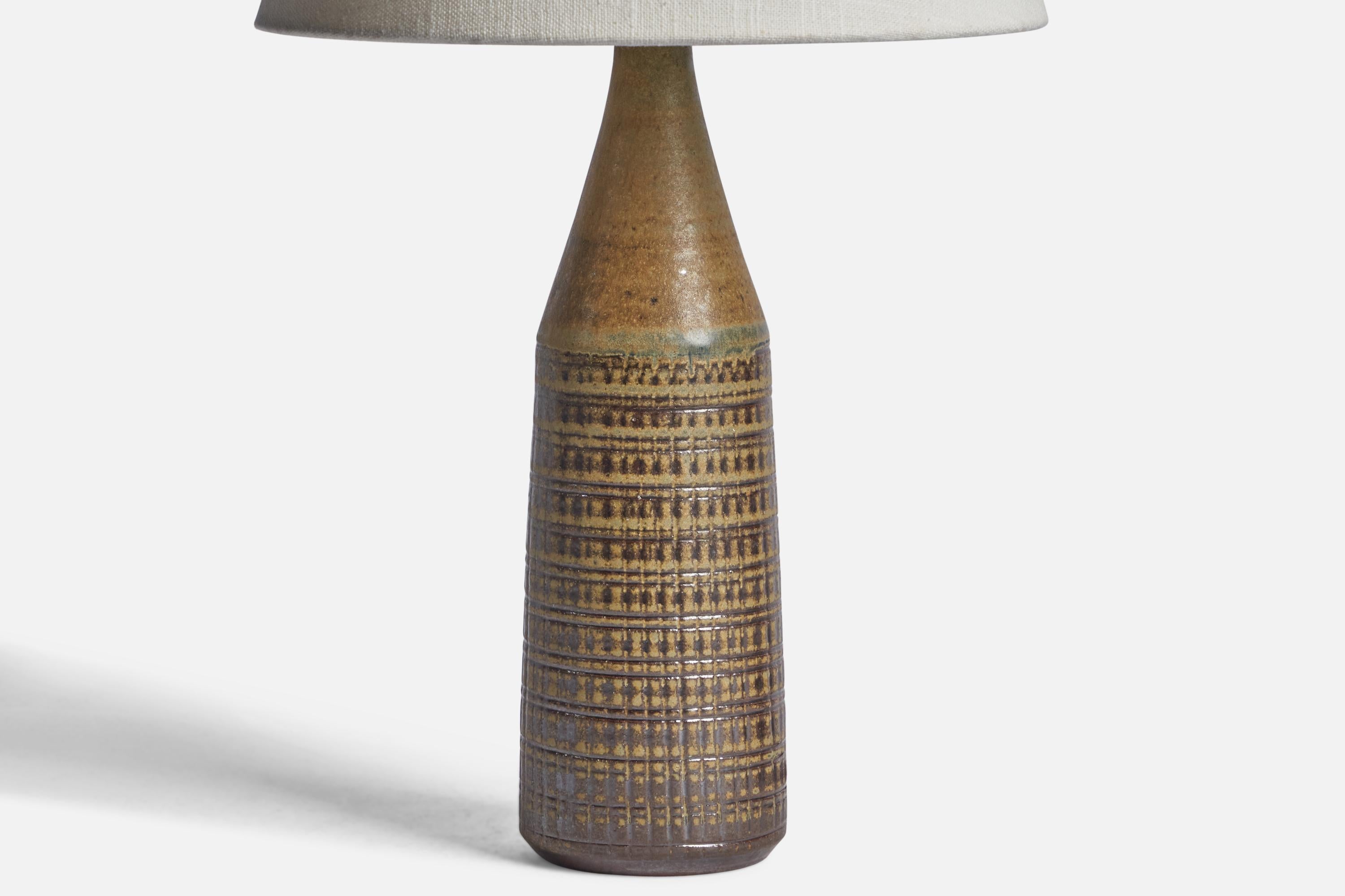 Swedish Wallåkra, Table Lamp, Stoneware, Sweden, 1950s For Sale