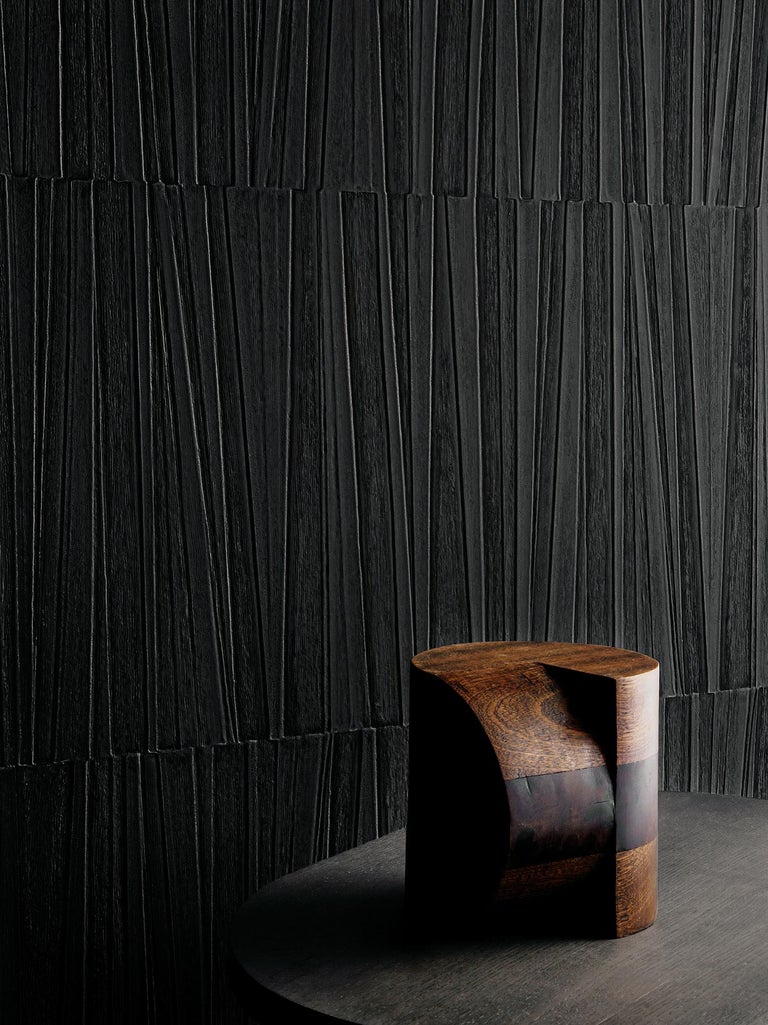 Wall&decò Essential Wallpaper "Ashi", Color Variant 20110EWC Anthracite For Sale at 1stDibs