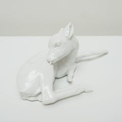Wallendorfer Porzellan Mid-20th century Reclining Deer