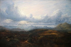 Stirling from the East - Scottish Victorian art panoramic landscape oil painting
