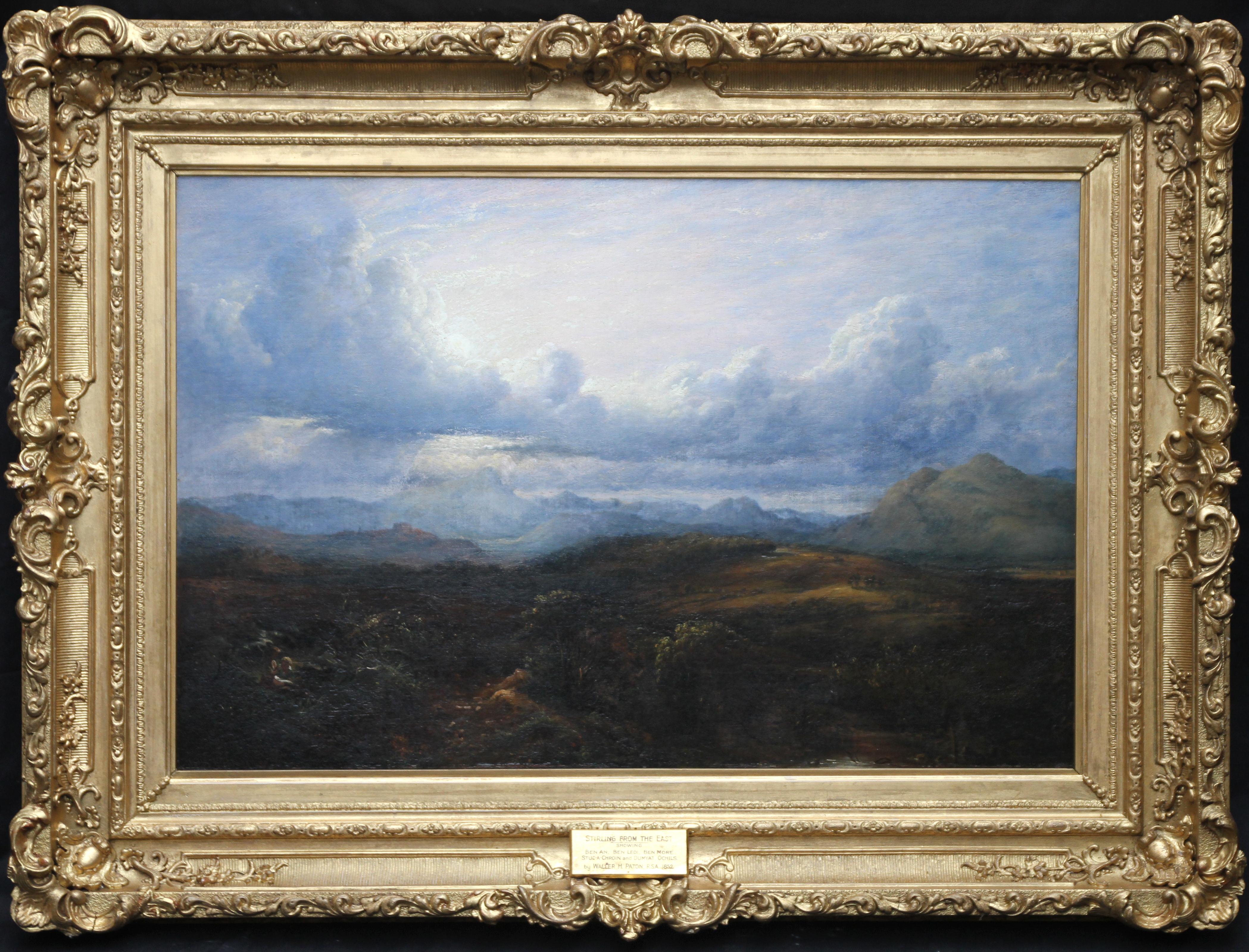 Waller Hugh Paton Landscape Painting - Stirling from the East - Scottish Victorian art panoramic landscape oil painting