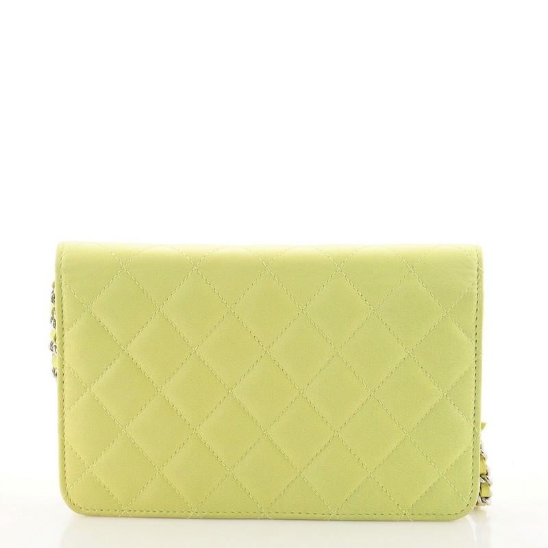 Wallet on Chain Quilted Ombre Lambskin In Good Condition In NY, NY