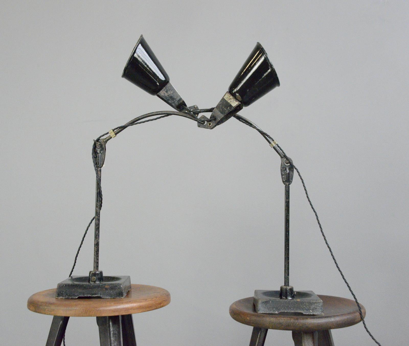 Walligraph Localite Table Lamps, Circa 1930s 3