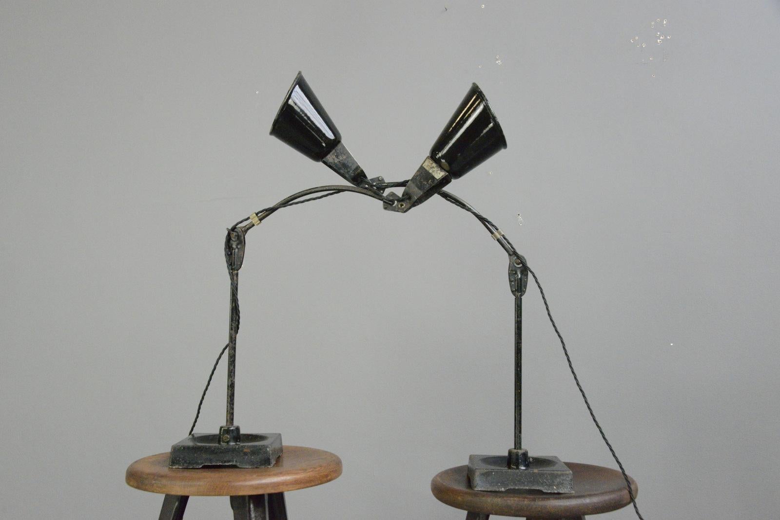 Walligraph Localite Table Lamps, Circa 1930s 2