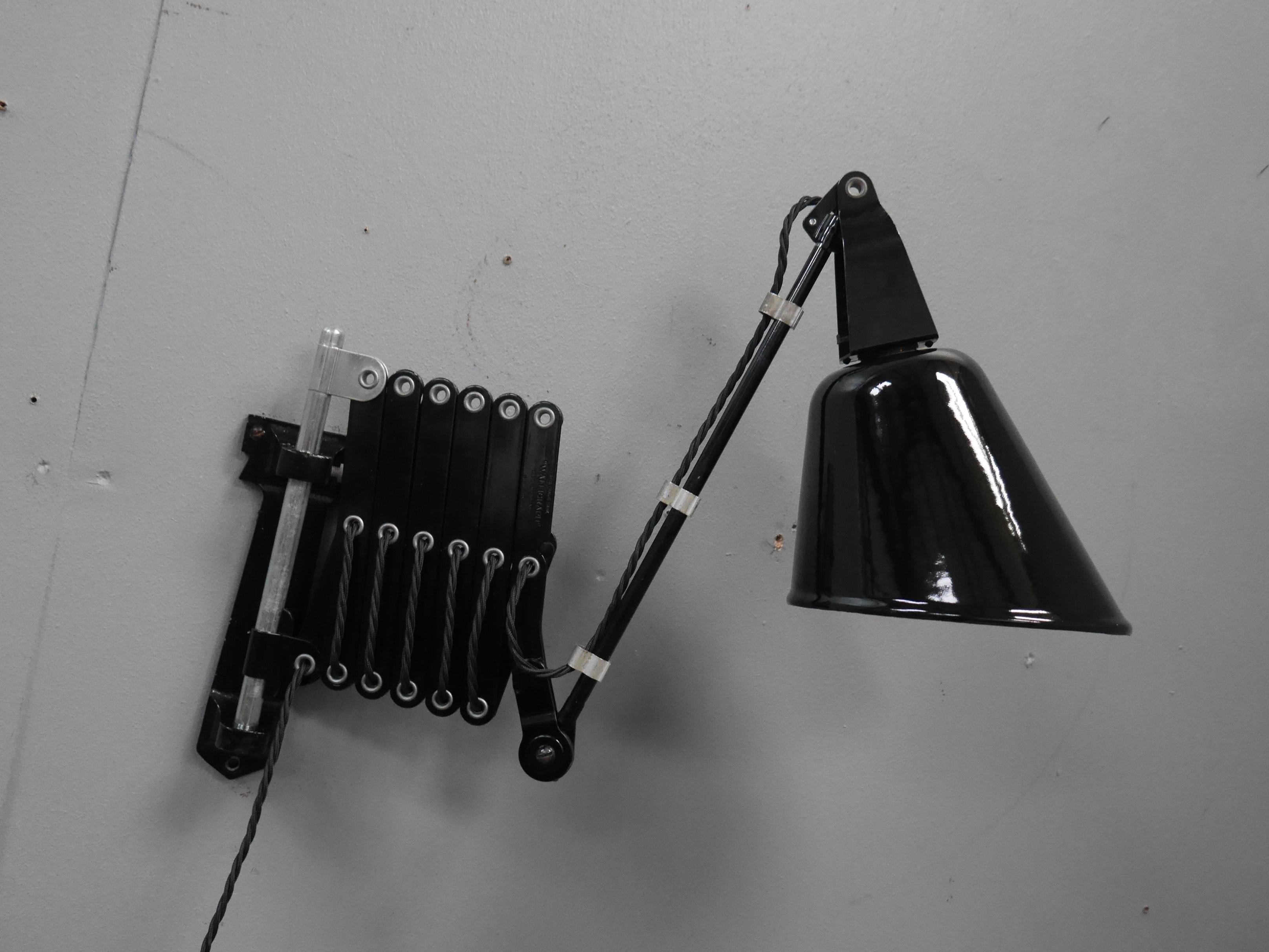 British Walligraph Radialite Scissor Lamp