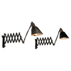 Walligraph Scissor Lamps, England 1940