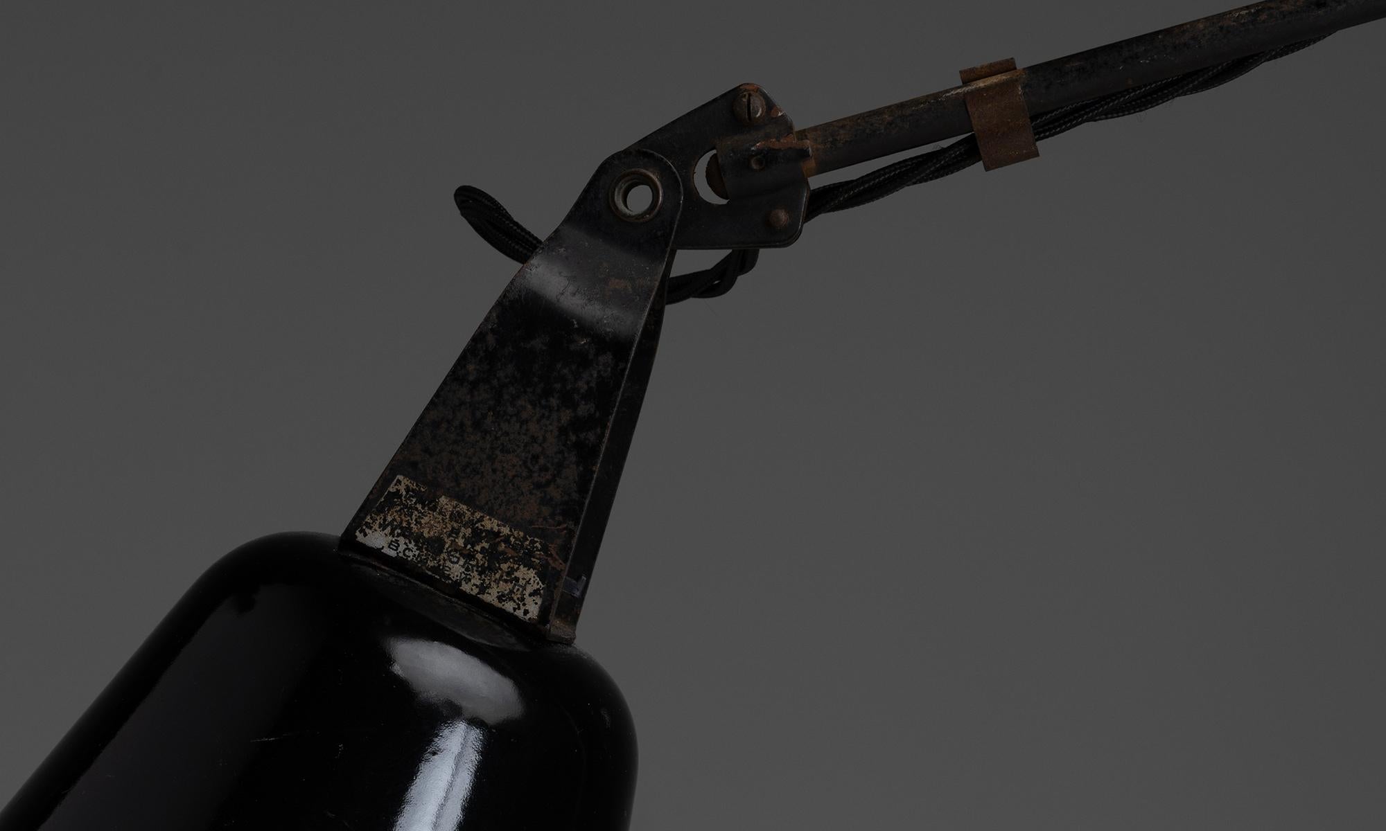 English Walligraph Zonalite Desk Lamp, England circa 1930