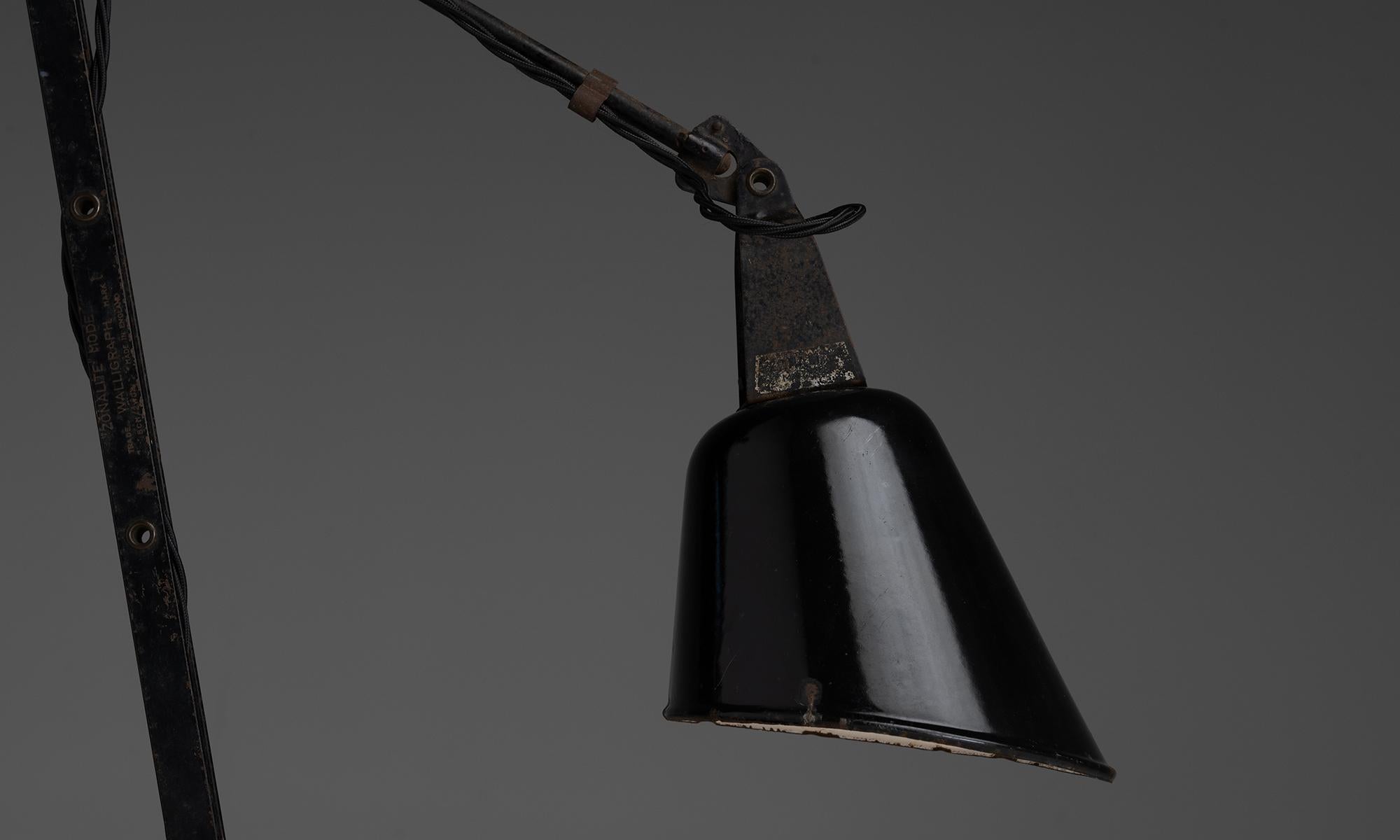 Mid-20th Century Walligraph Zonalite Desk Lamp, England circa 1930