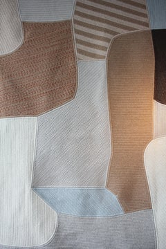 Walling Braided Wool Contemporary Abstract Sculptural Stripe Rug