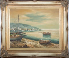 Wallinger - 20th Century Oil, Mediterranean Port Scene