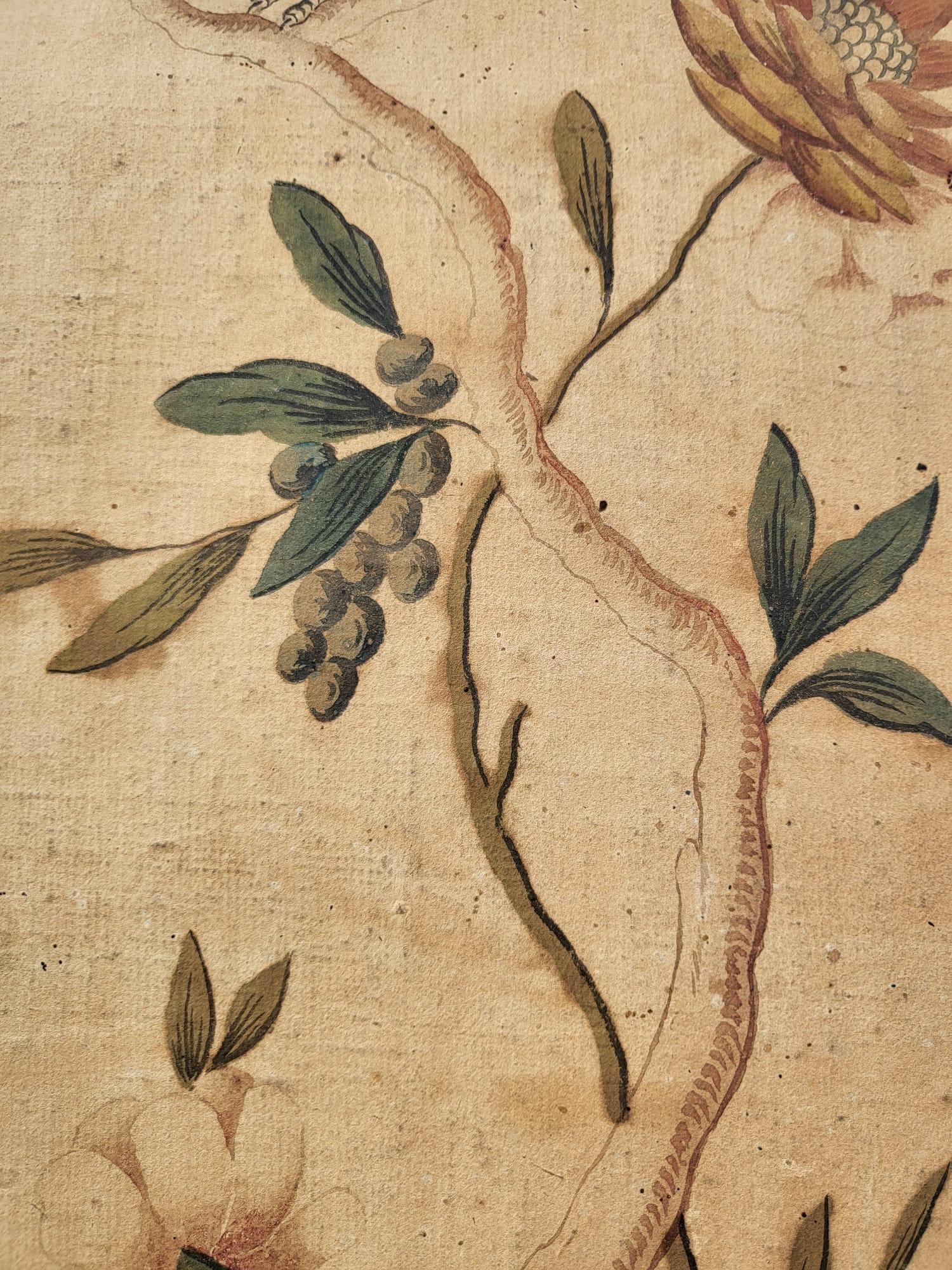 Wallpaper With Birds, Torino Or China, 18th/19th Century For Sale 4