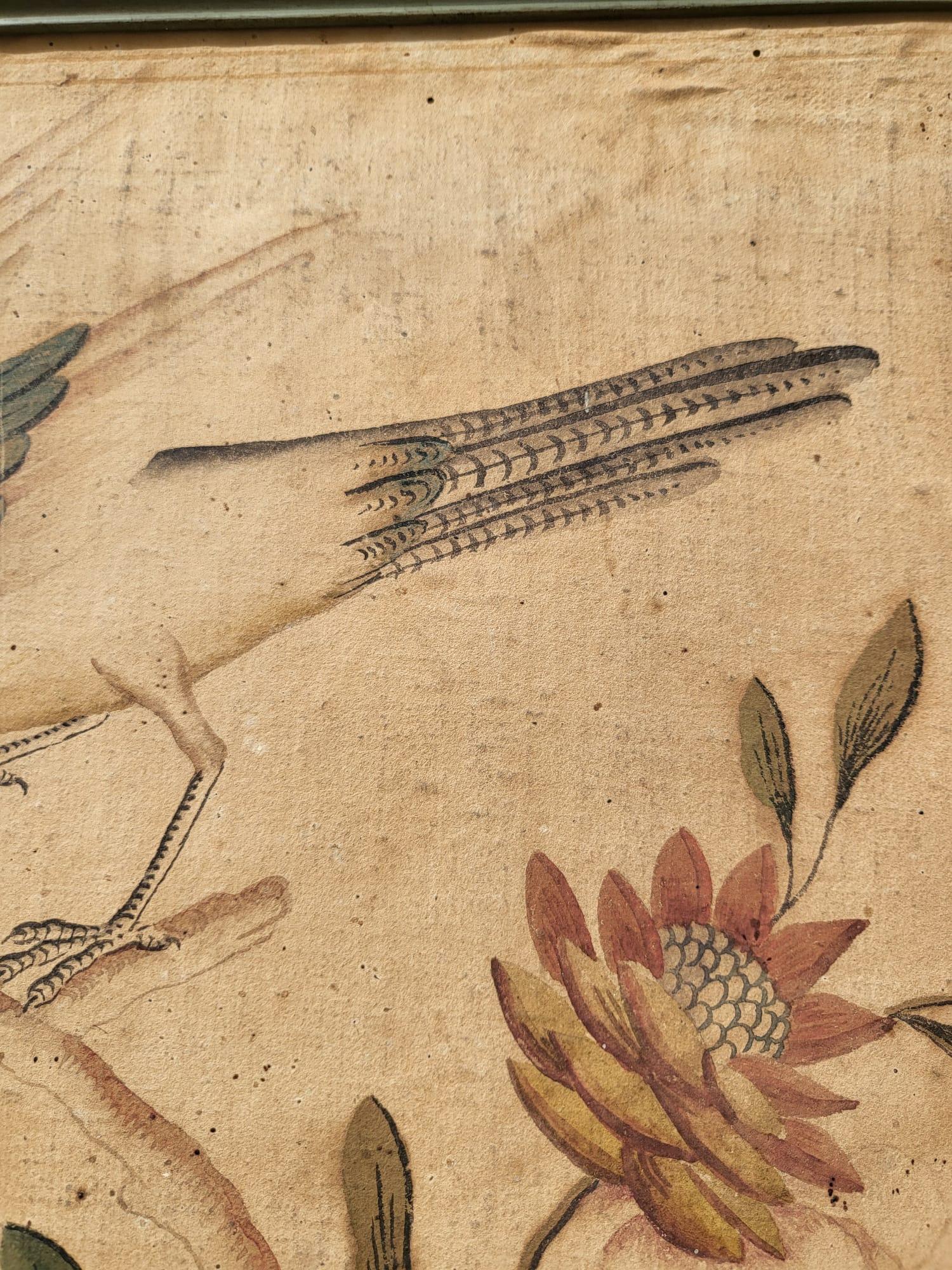 Wallpaper With Birds, Torino Or China, 18th/19th Century For Sale 6