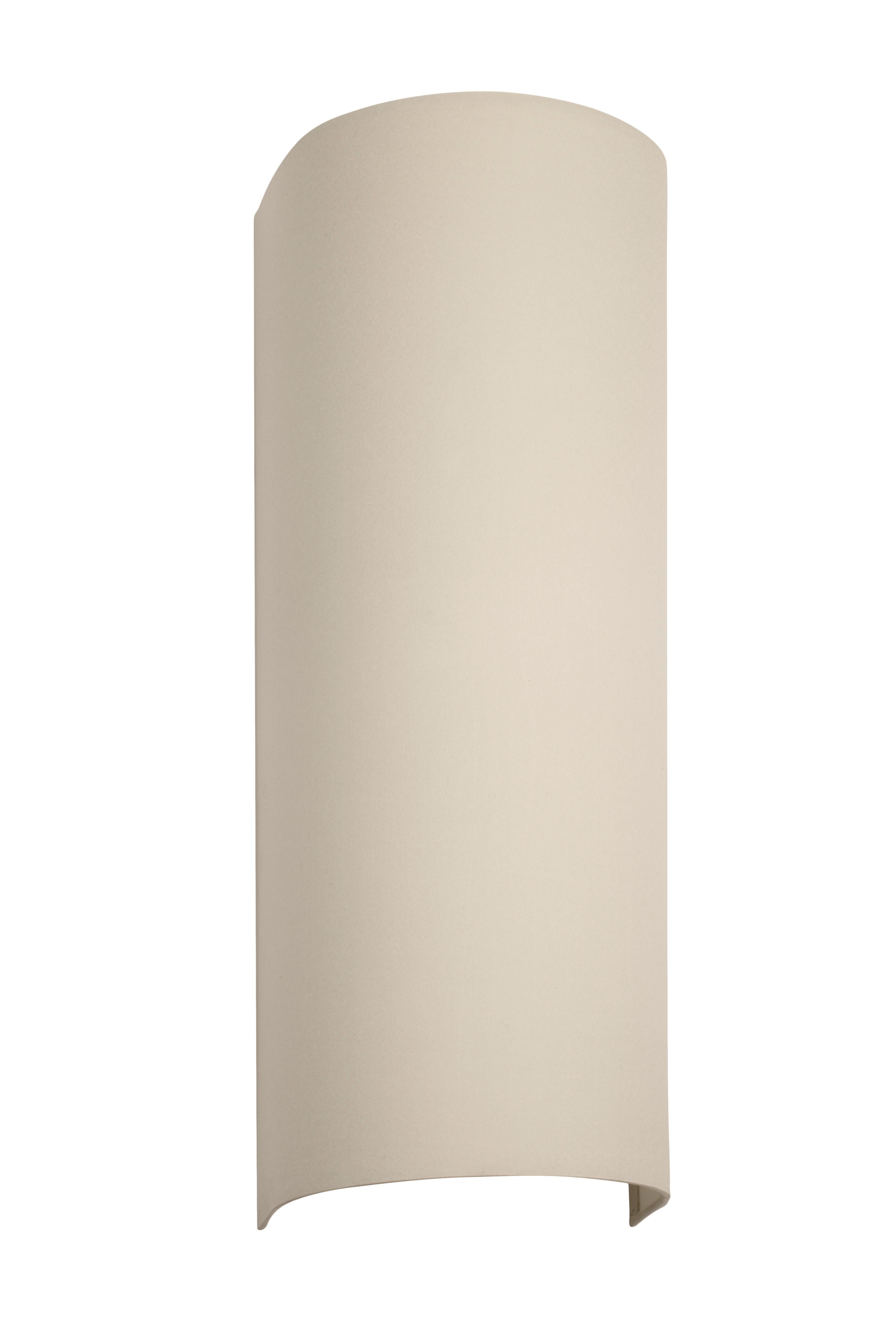 Wallwash wall-mount lamp by CTO Lighting
Materials: dove grey silk shade
Dimensions: H 46 x W 18 cm 

All our lamps can be wired according to each country. If sold to the USA it will be wired for the USA for instance.
Other sizes available
3 x E12,