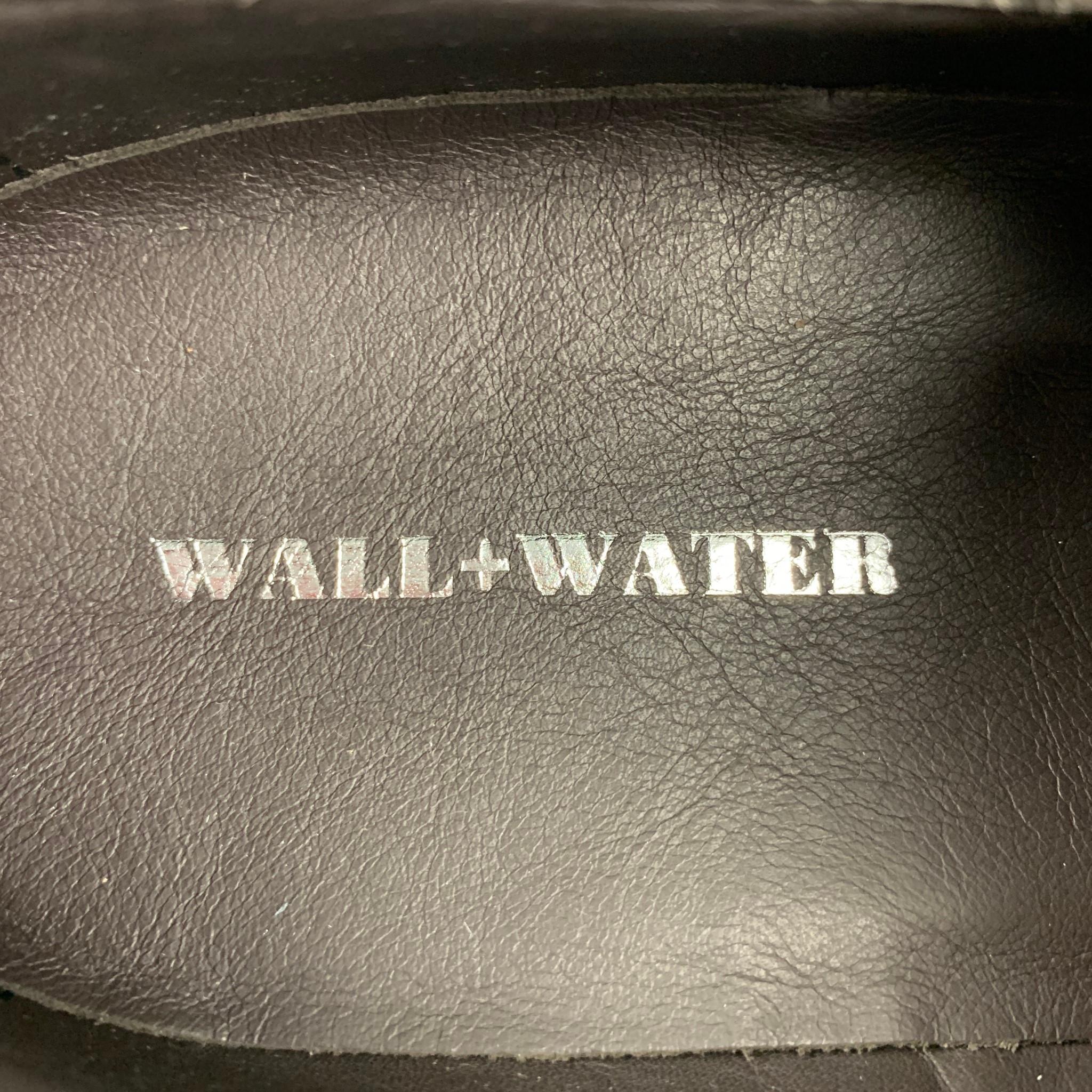 WALL+WATER Size 7.5 Black Leather Slip On Tassel Loafers In New Condition In San Francisco, CA