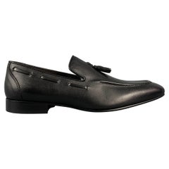 WALL+WATER Size 7.5 Black Leather Slip On Tassel Loafers