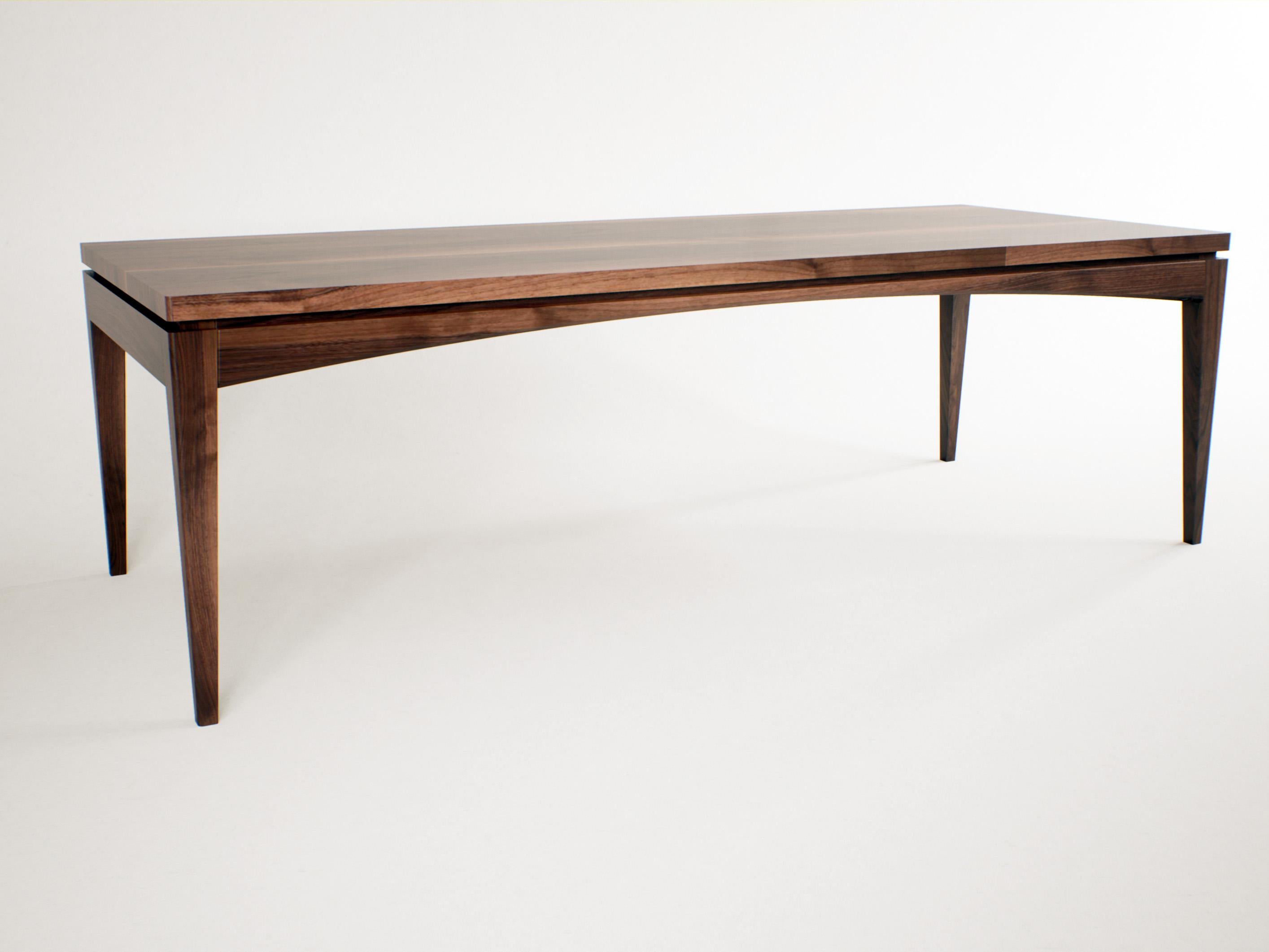 Mid-Century Modern Walnu Dining Table – Minimalist Furniture for Sophisticated Living Spaces For Sale