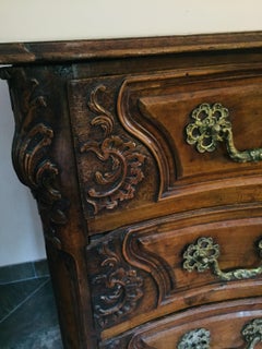Walnut 18th Cent French Chest of Drawers Louis XV Typical from the Lyon Region