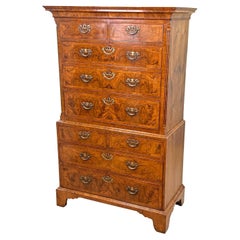 Walnut 18th Century Chest On Chest