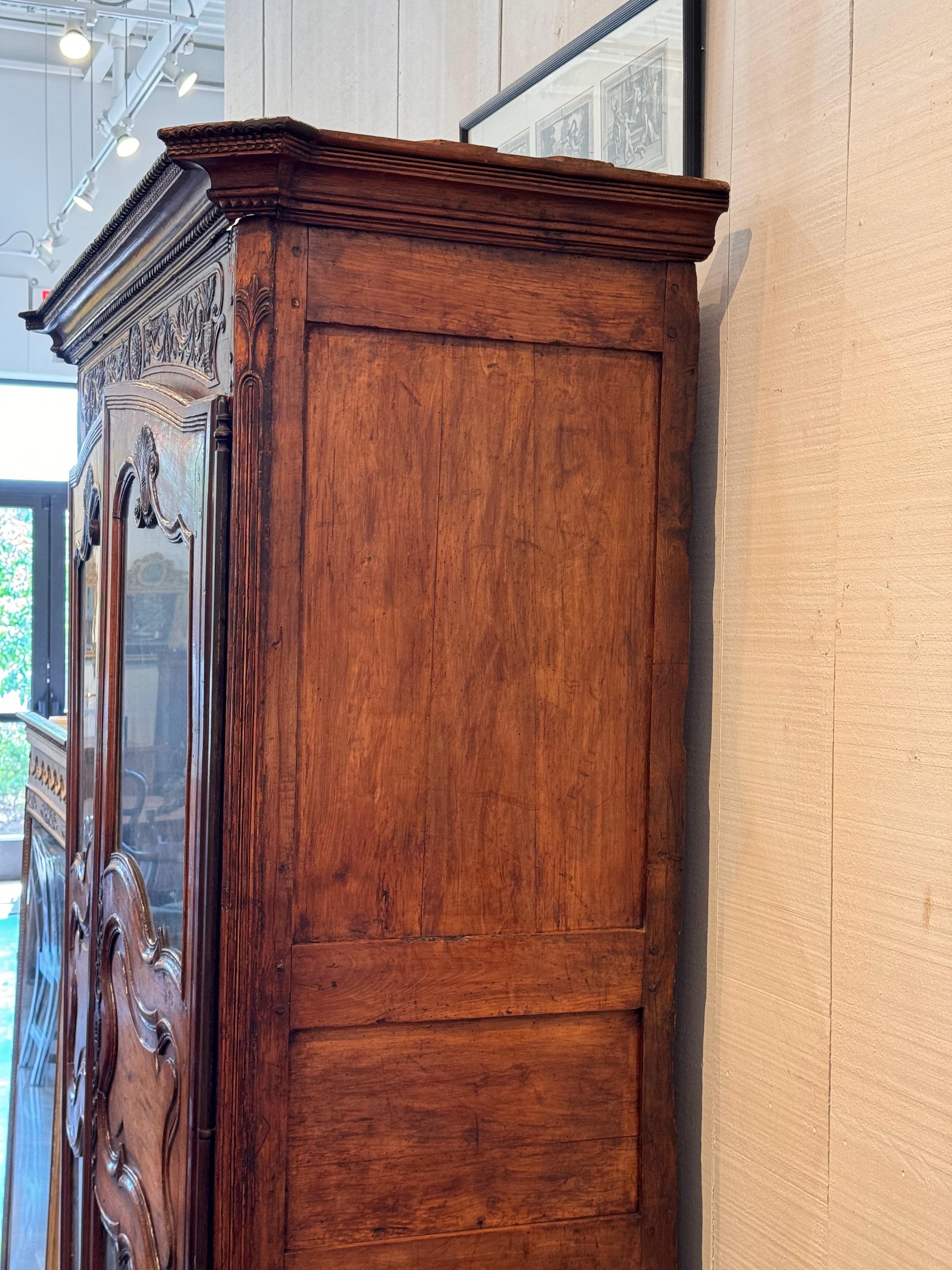 Walnut 18th Century French Armoire For Sale 8