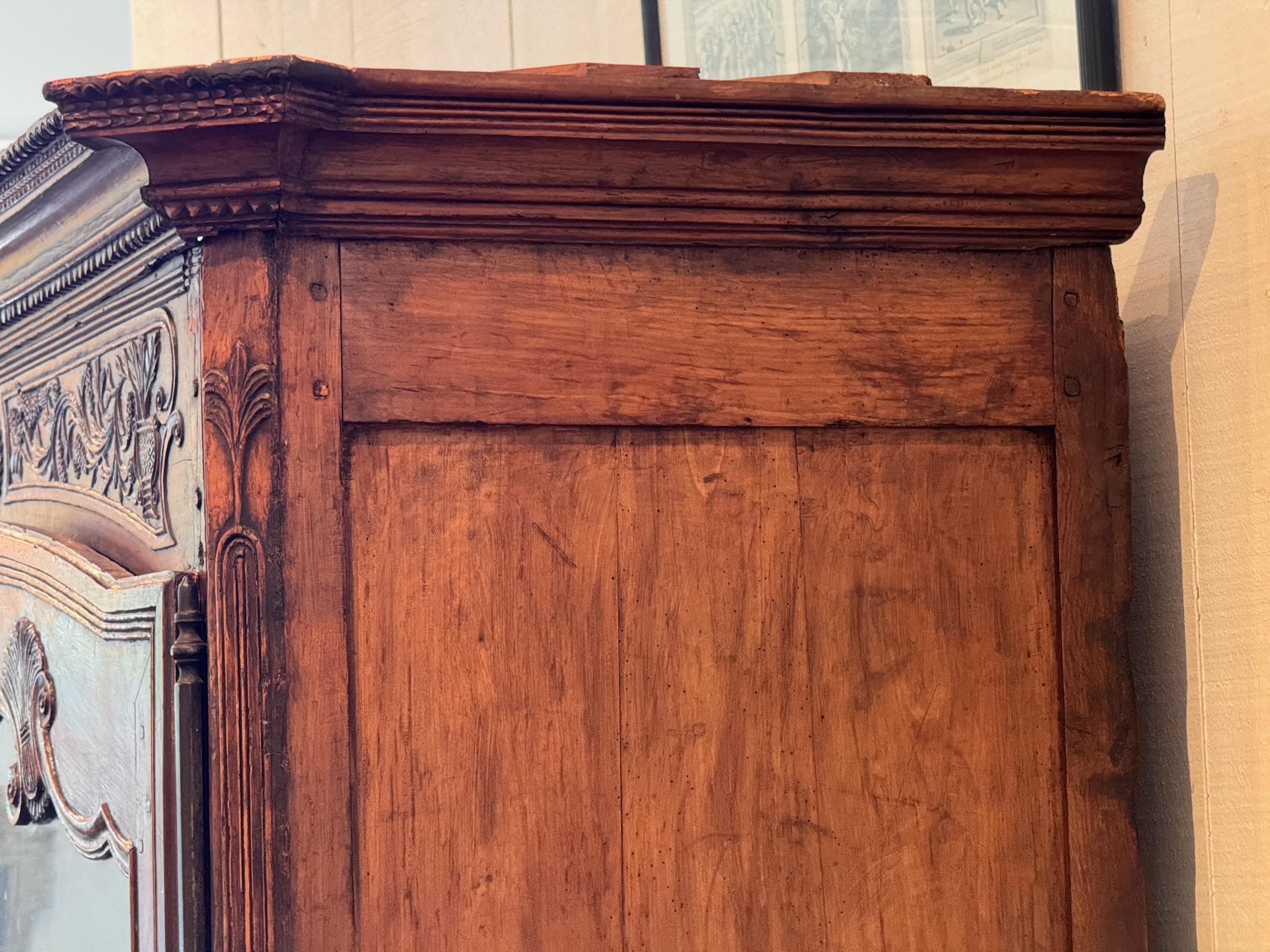 Walnut 18th Century French Armoire For Sale 9