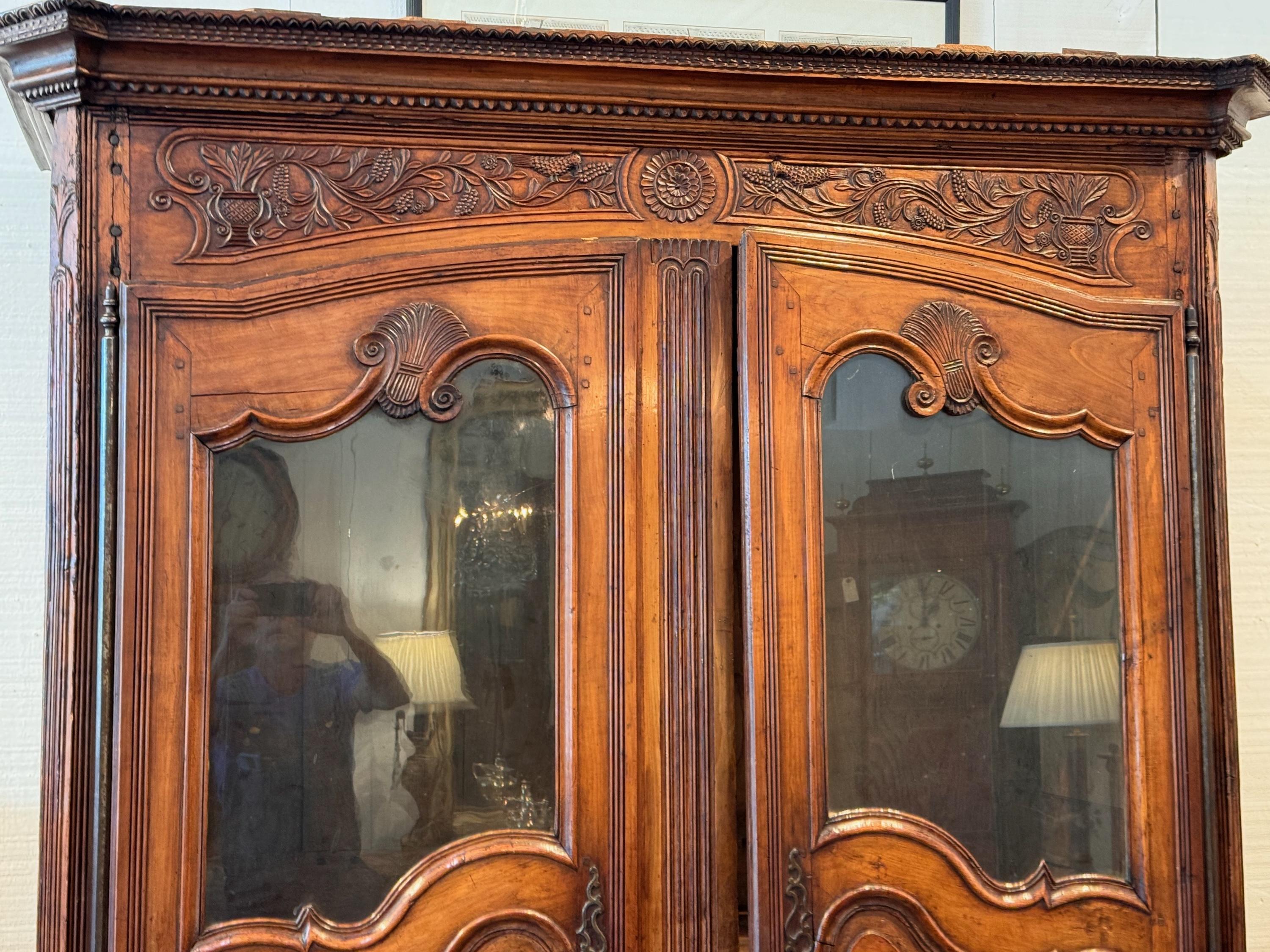 Walnut 18th Century French Armoire For Sale 2