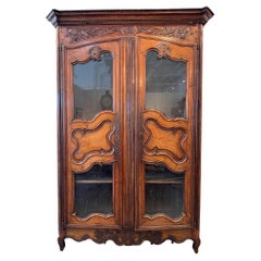 Antique Walnut 18th Century French Armoire