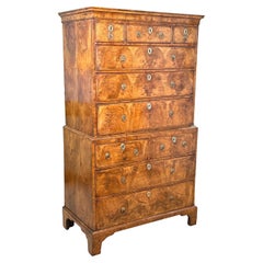 Walnut 18th Century Georgian Tallboy Chest On Chest
