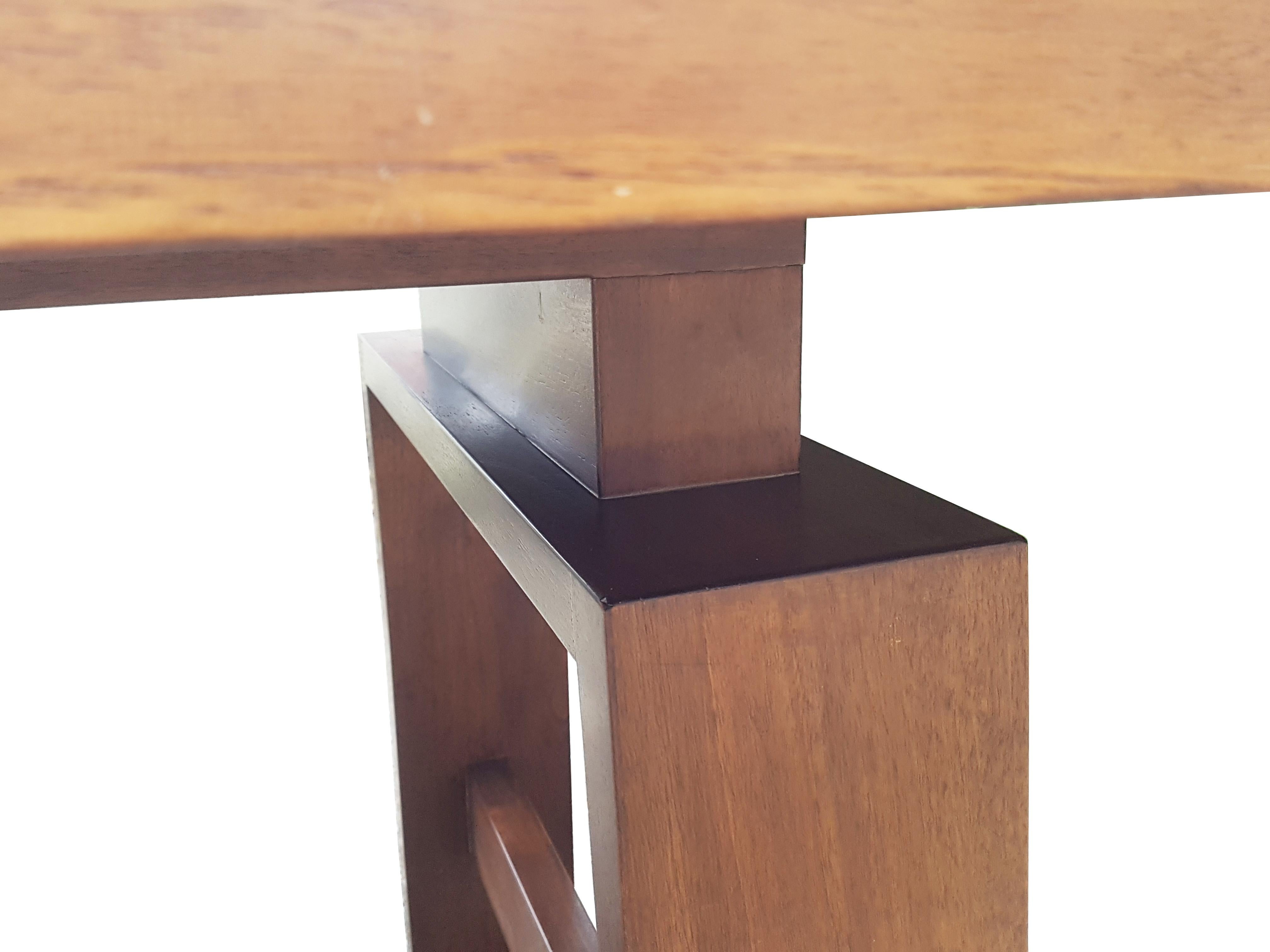 Walnut 1960s Table by Silvio Coppola for Bernini 5