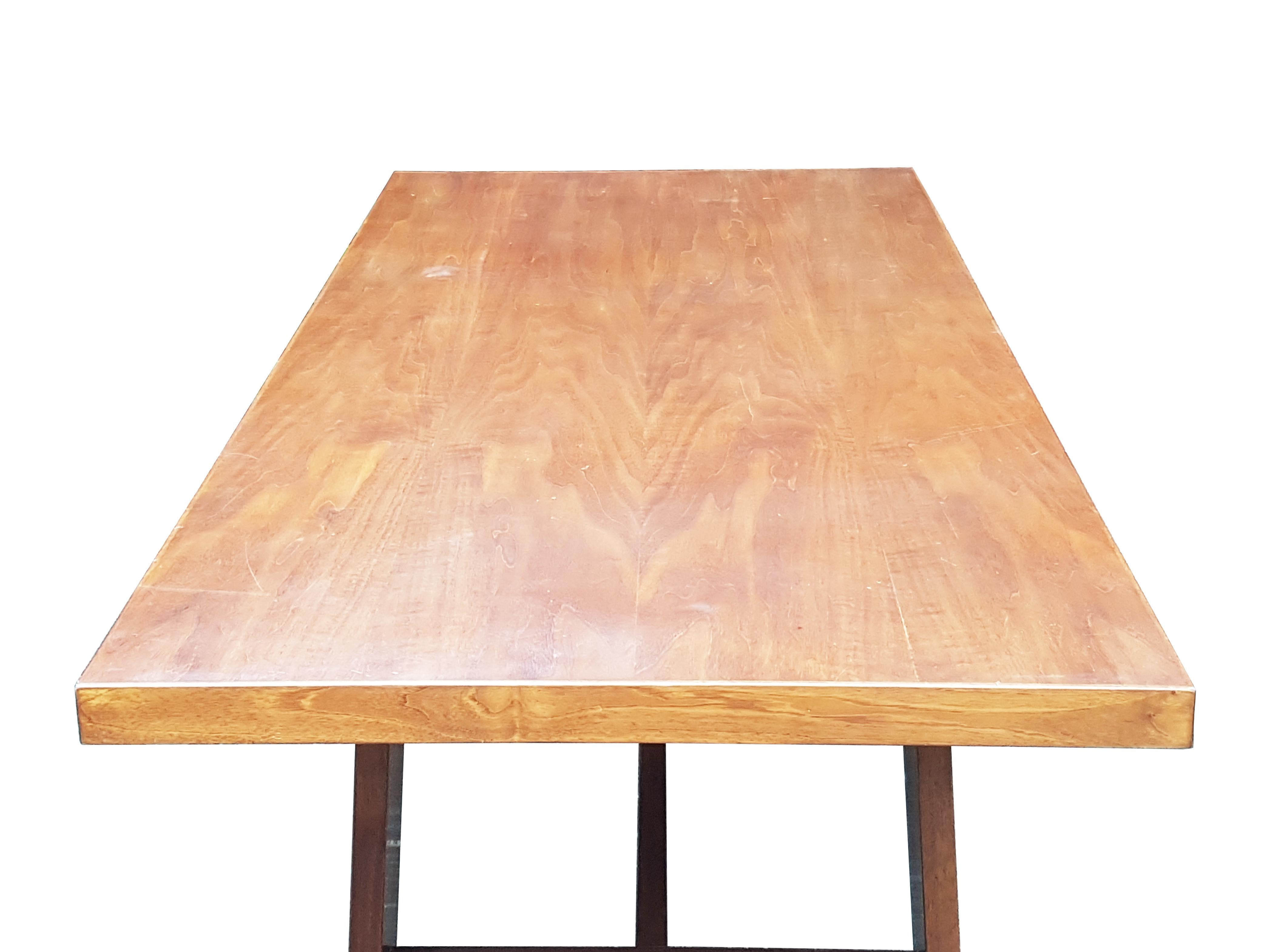 Veneer Walnut 1960s Table by Silvio Coppola for Bernini