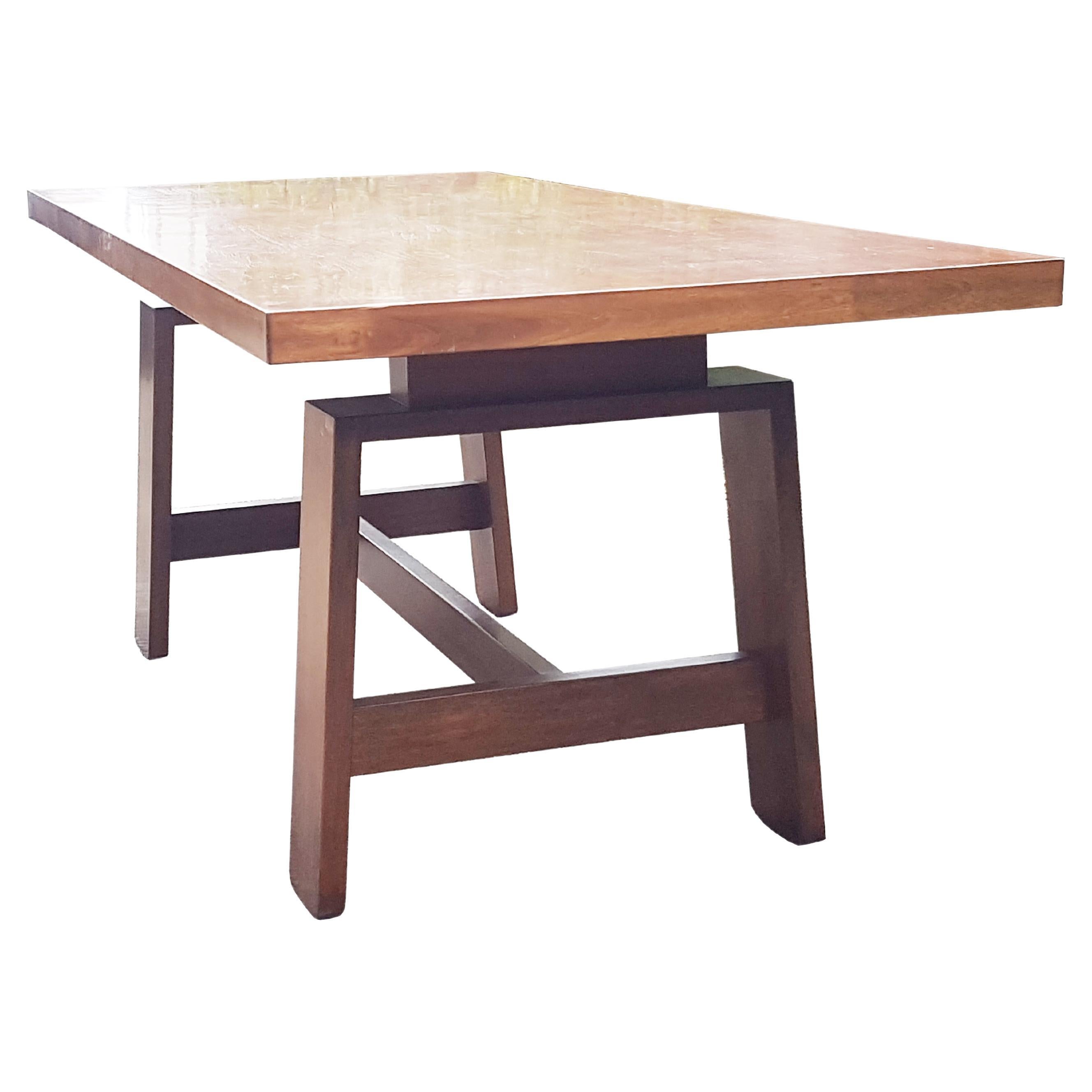 Walnut 1960s Table by Silvio Coppola for Bernini For Sale