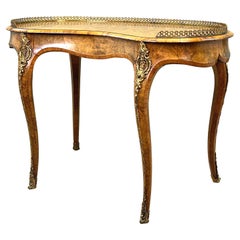 Walnut 19th Century Kidney Shaped Library Table