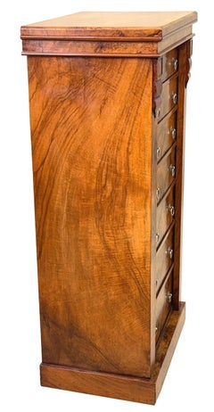 Walnut 19th Century Wellington Chest Of Drawers