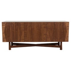 Walnut 3-Door Bronson Cabinet by Lawson-Fenning