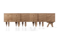 Walnut 3 Meter Multileg Cabinet by Jaime Hayon
