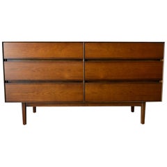 Walnut 6-Drawer Dresser, circa 1960