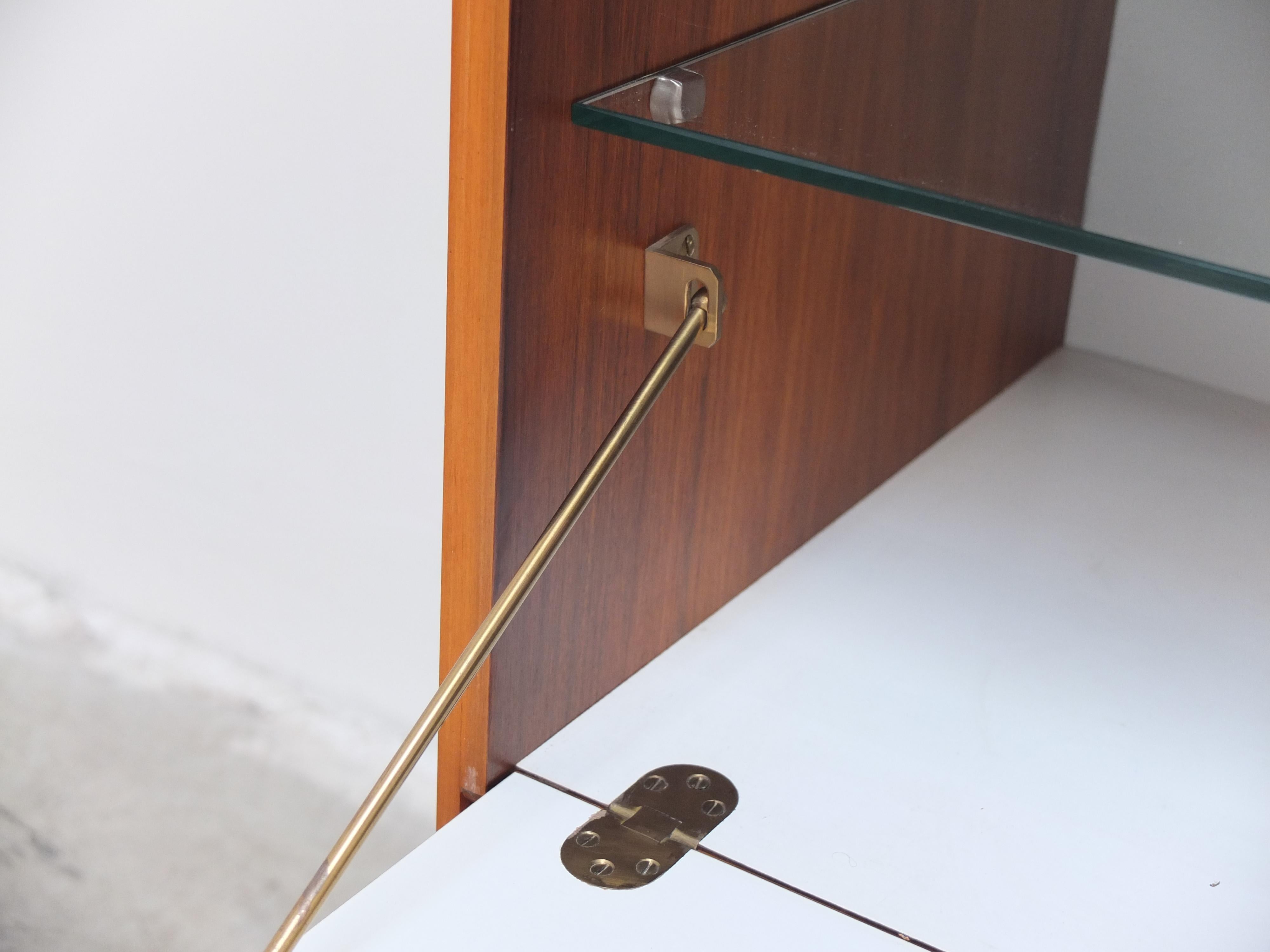 Mobile bar 'Abstracta' in noce di Jos De Mey per Van den Berghe-Pauvers, anni '60 in vendita 5