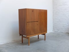 Mobile bar 'Abstracta' in noce di Jos De Mey per Van den Berghe-Pauvers, anni '60