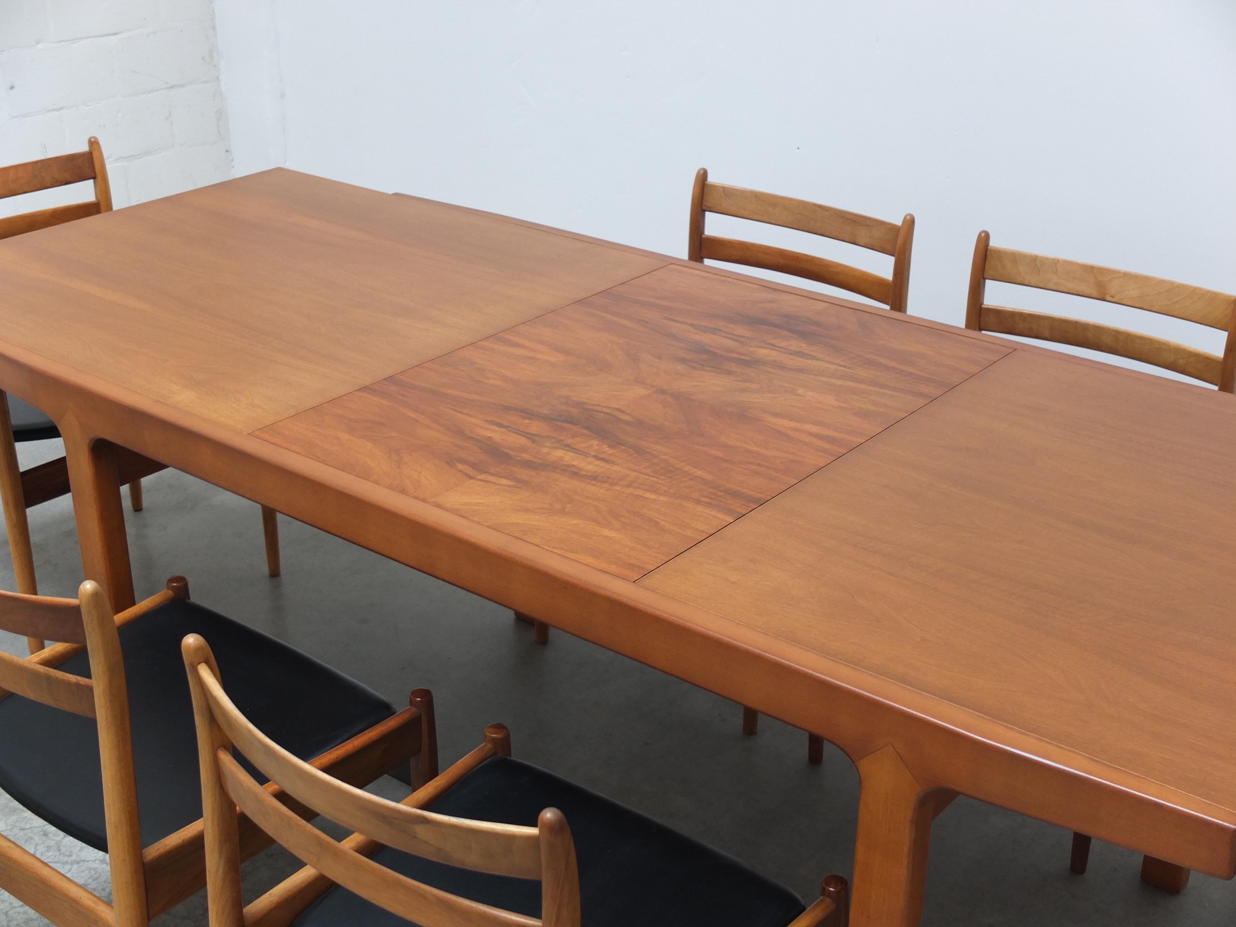 Walnut 'Abstracta' Dining Set by Jos De Mey for Van Den Berghe-Pauvers, 1960s 3