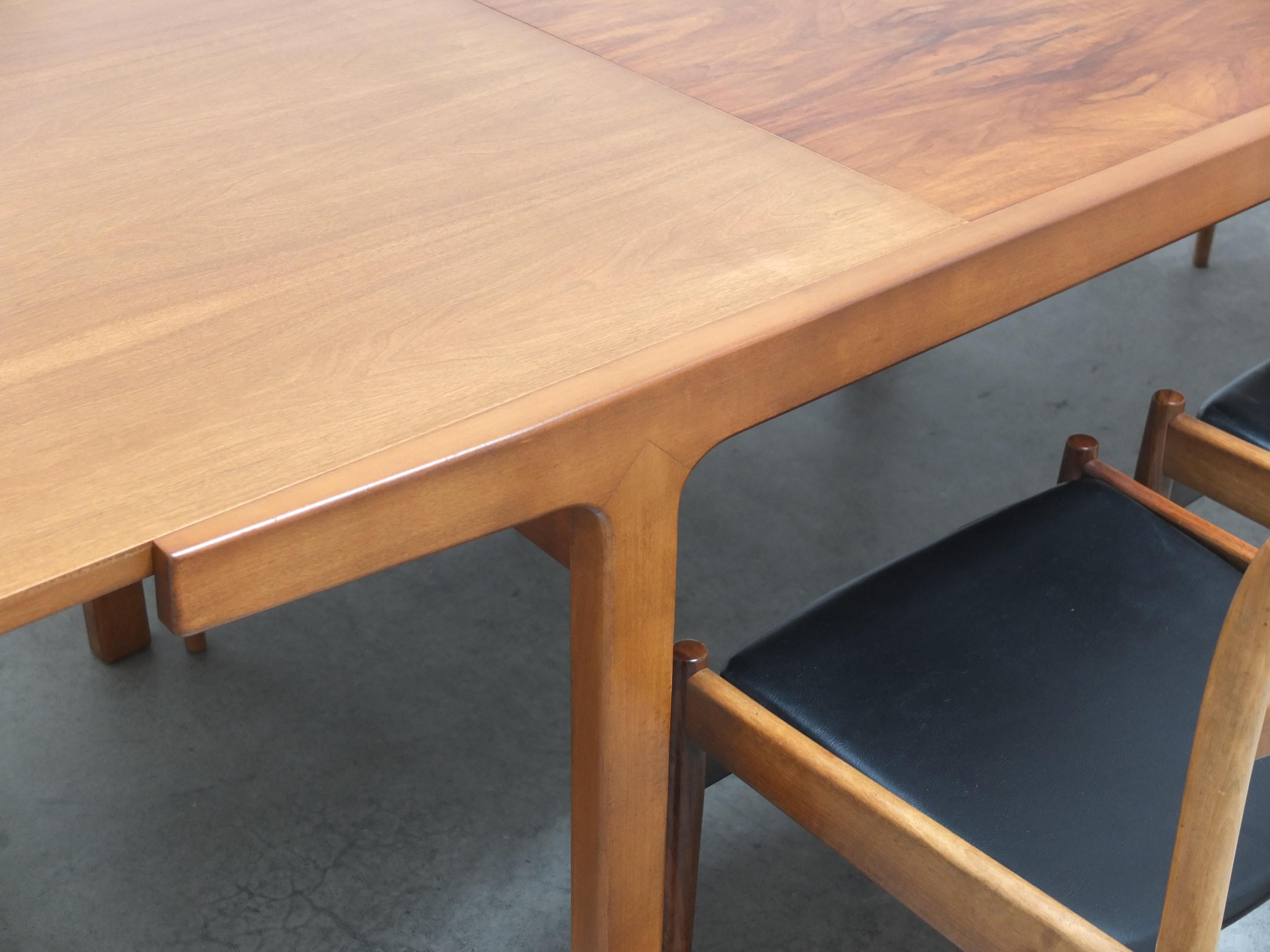 Walnut 'Abstracta' Dining Set by Jos De Mey for Van Den Berghe-Pauvers, 1960s 4