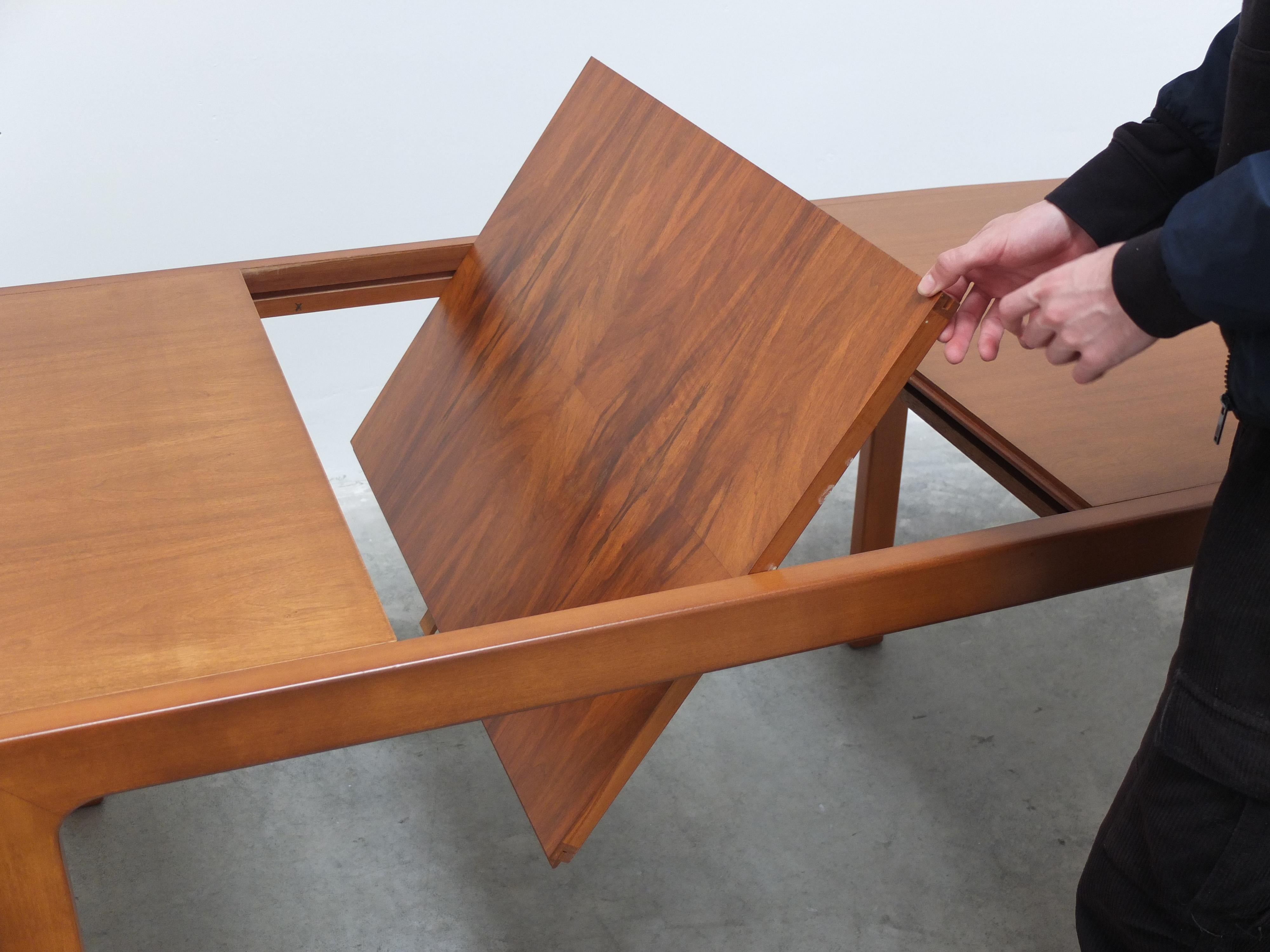 Walnut 'Abstracta' Dining Set by Jos De Mey for Van Den Berghe-Pauvers, 1960s 7